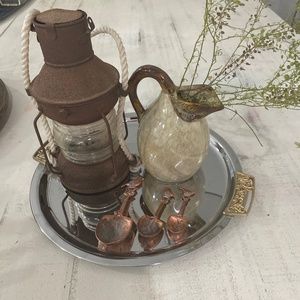 Kromex round serving tray